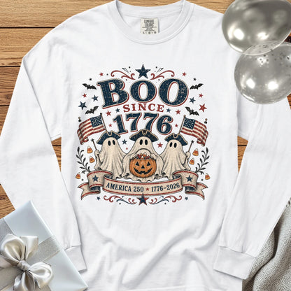 Boo Since 1776 - Premium Halloween America 250 Long Sleeve T-Shirt - White