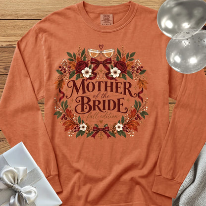 Mother of the Bride, Fall Edition - Premium Wedding Long Sleeve T-Shirt - Yam