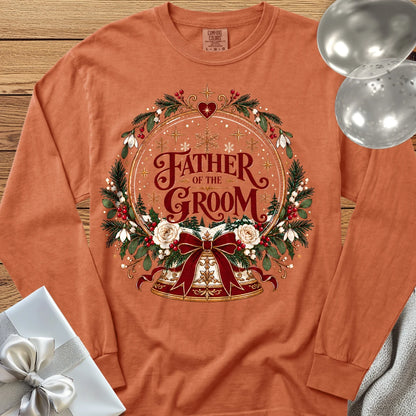Father of the Groom - Premium Snowglobe Wedding Long Sleeve T-Shirt - Yam
