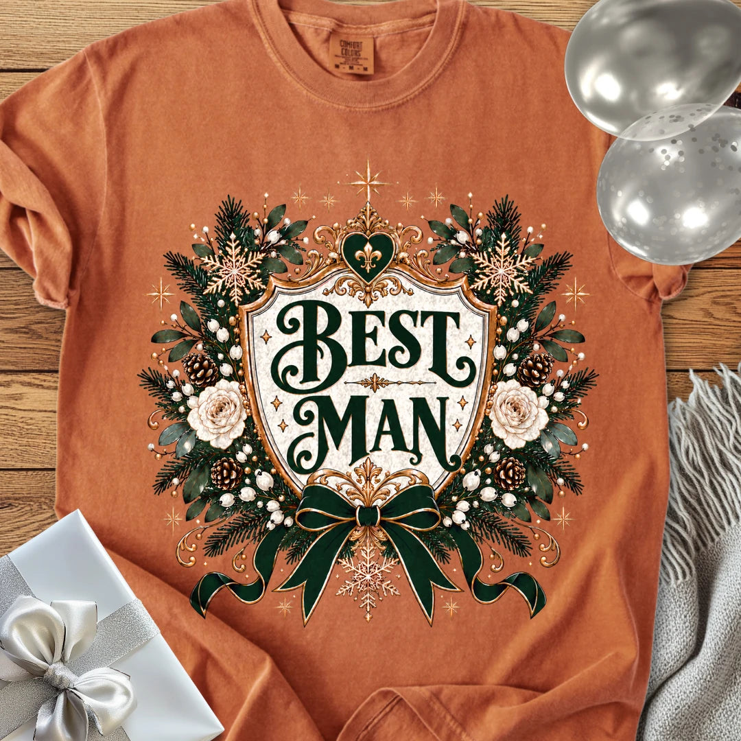 Best Man - Premium Winter Heirloom Wedding T-Shirt - Yam