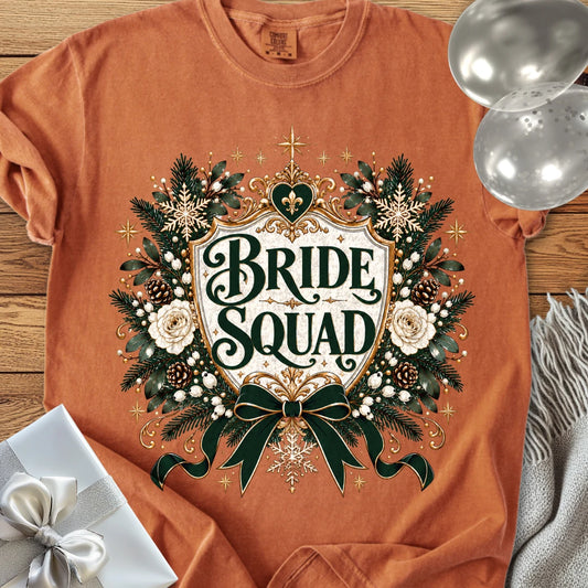 Bride Squad - Premium Winter Heirloom Wedding T-Shirt - Yam