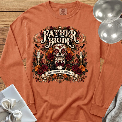 Father of the Bride, In His Father of the Bride Era - Premium Halloween Wedding Long Sleeve T-Shirt - Yam