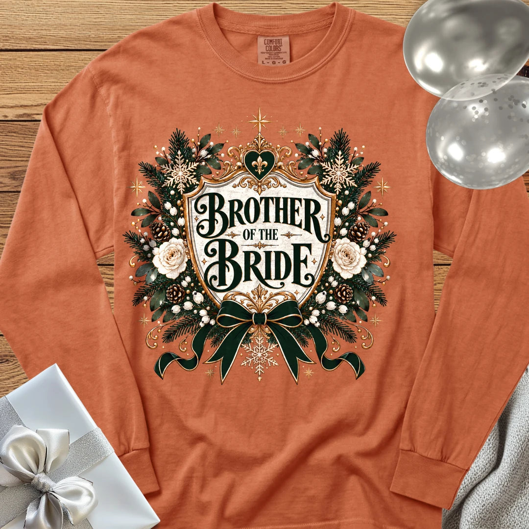 Brother of the Bride - Premium Winter Heirloom Wedding Long Sleeve T-Shirt - Yam