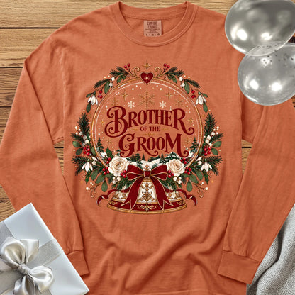 Brother of the Groom - Premium Snowglobe Wedding Long Sleeve T-Shirt - Yam