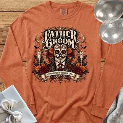 Father of the Groom, In His Father of the Groom Era - Premium Halloween Wedding Long Sleeve T-Shirt - Yam