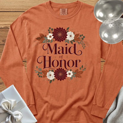 Maid of Honor - Premium Wedding Long Sleeve T-Shirt - Yam