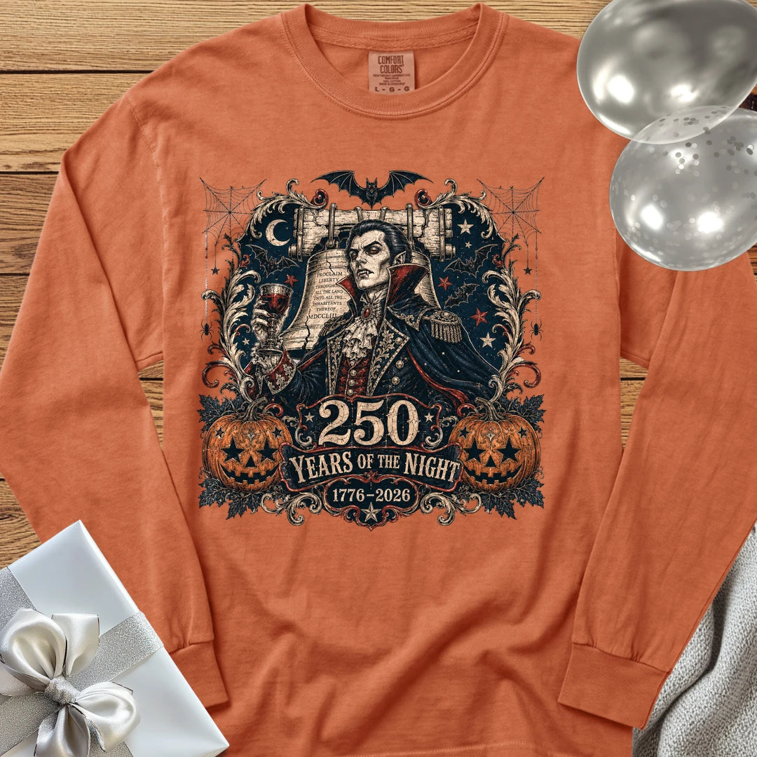 250 Years of the Night - Premium Halloween America 250 Long Sleeve T-Shirt - Yam