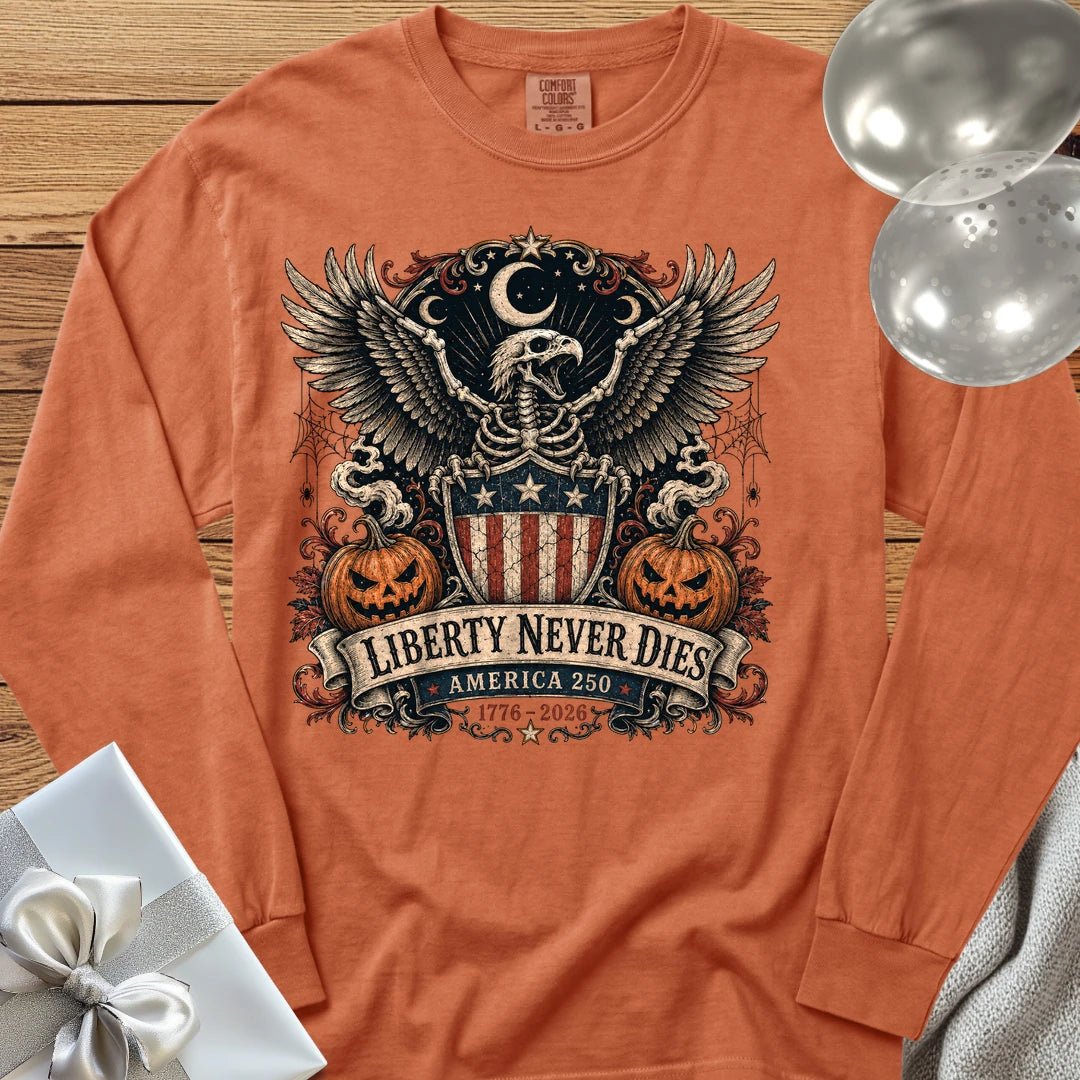 Liberty Never Dies - Premium America 250 Halloween Long Sleeve T-Shirt - Yam