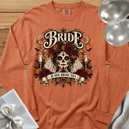Bride, In Her Bride Era - Premium Halloween Wedding Long Sleeve T-Shirt - Yam