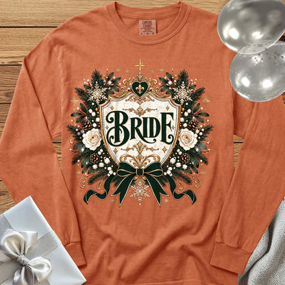 Bride - Premium Winter Heirloom Wedding Long Sleeve T-Shirt - Yam
