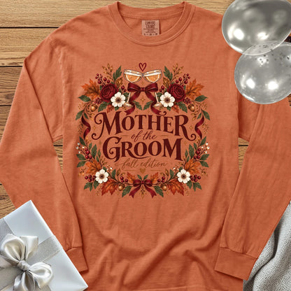 Mother of the Groom, Fall Edition - Premium Wedding Long Sleeve T-Shirt - Yam