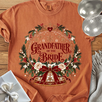 Grandfather of the Bride - Premium Snowglobe Wedding T-Shirt - Yam