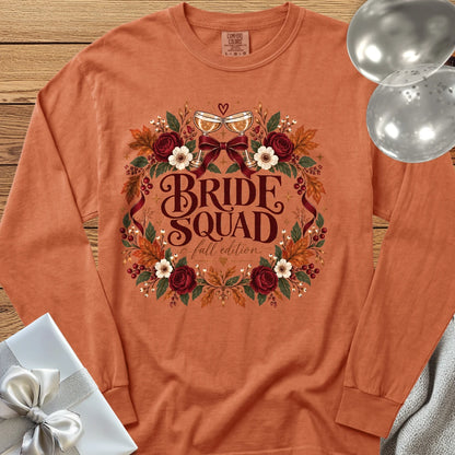 Bride Squad, Fall Edition - Premium Wedding Long Sleeve T-Shirt - Yam