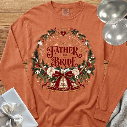 Father of the Bride - Premium Snowglobe Wedding Long Sleeve T-Shirt - Yam