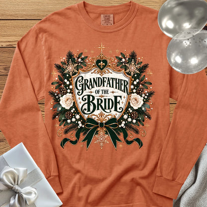 Grandfather of the Bride - Premium Winter Heirloom Wedding Long Sleeve T-Shirt - Yam